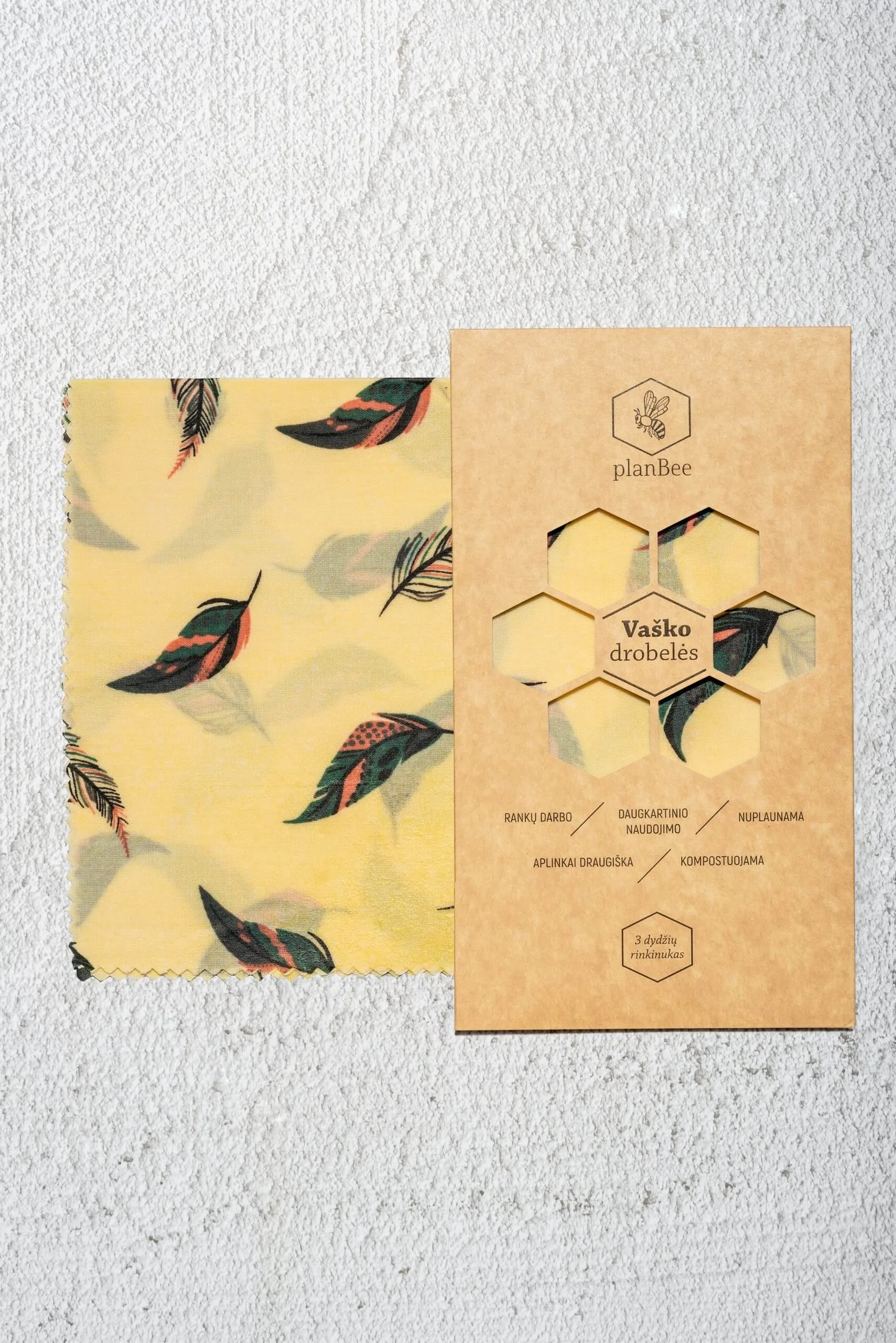 Set of three wraps (Feathers) - Image 6