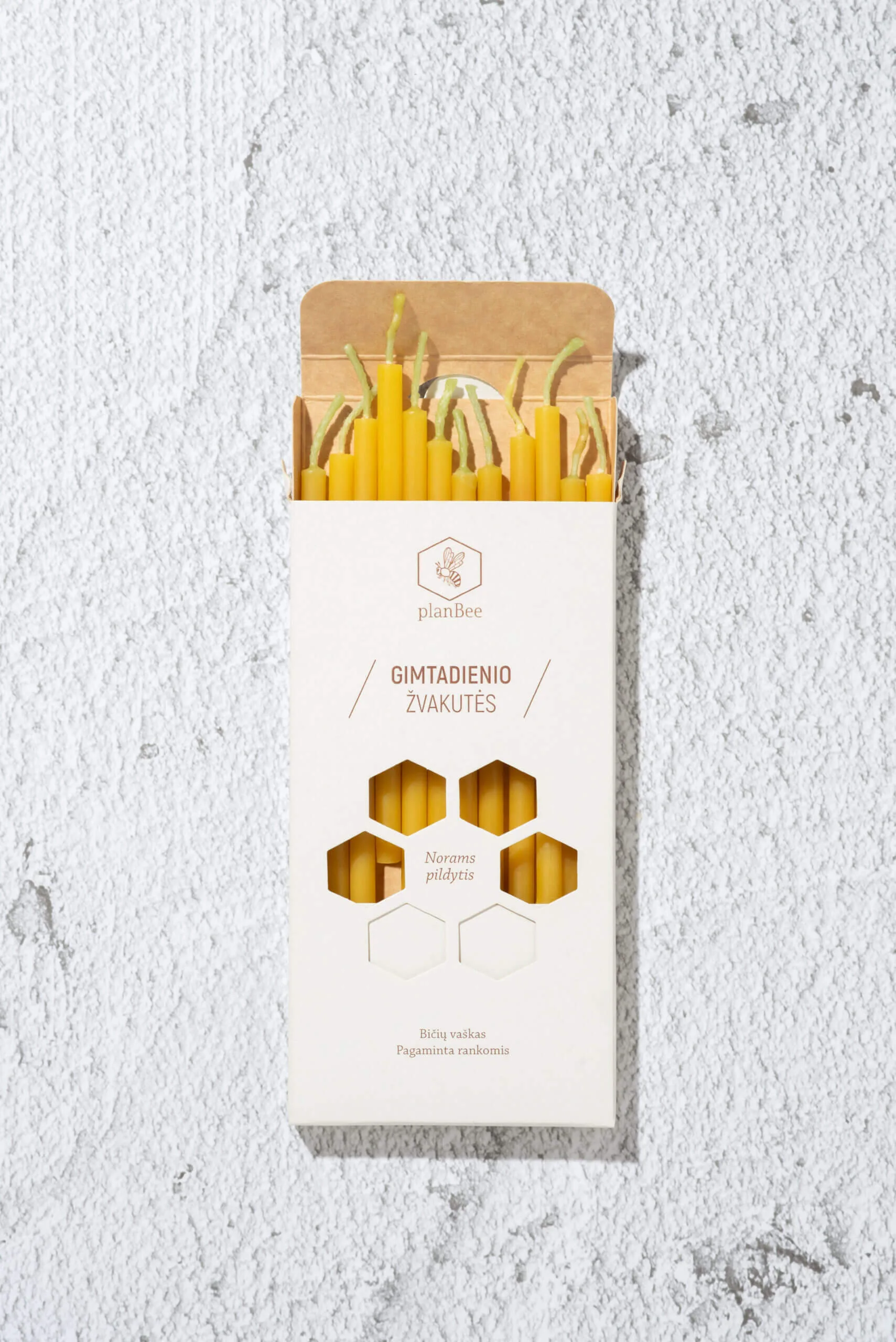 Birthday beeswax candles to make dreams come true (yellow) - Image 2
